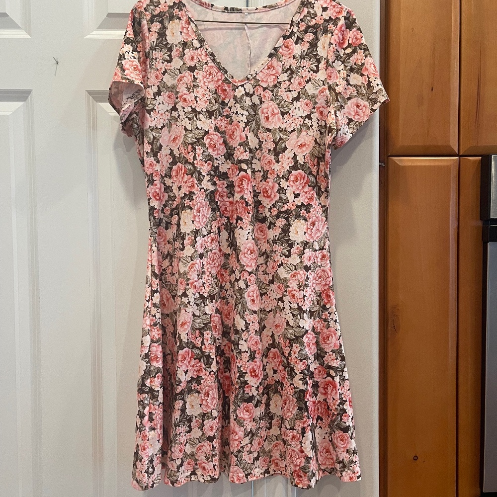 Darling Dress Green Pink Cream/Medium New